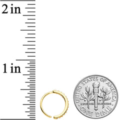 20G 3/8 Clear CZ Gem Gold Tone Forward Facing Nose Hoop